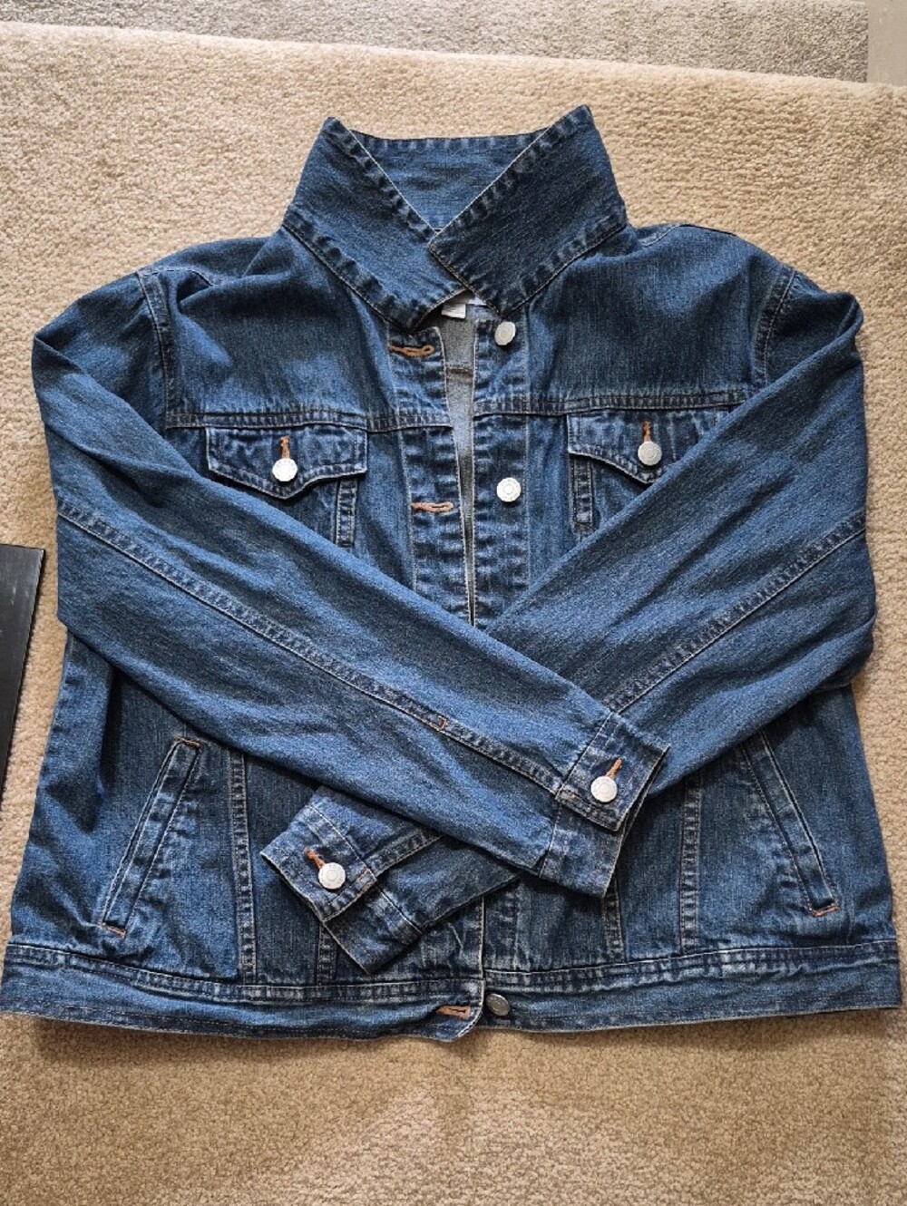 SONOMA Classic Boxy Jean Jacket in Medium Blue Denim Size XL - Picture 10 of 11